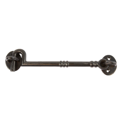 225mm Black Ornate Cabin Hook and Eye