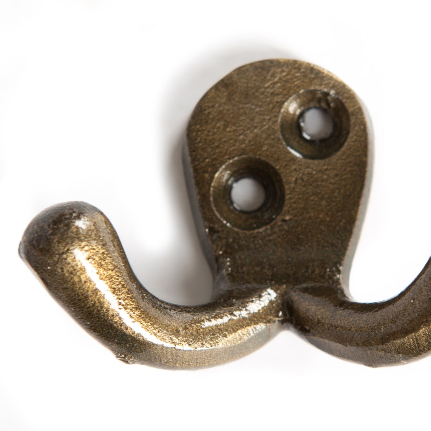 50mm x 35mm Brass Double Coat Hook