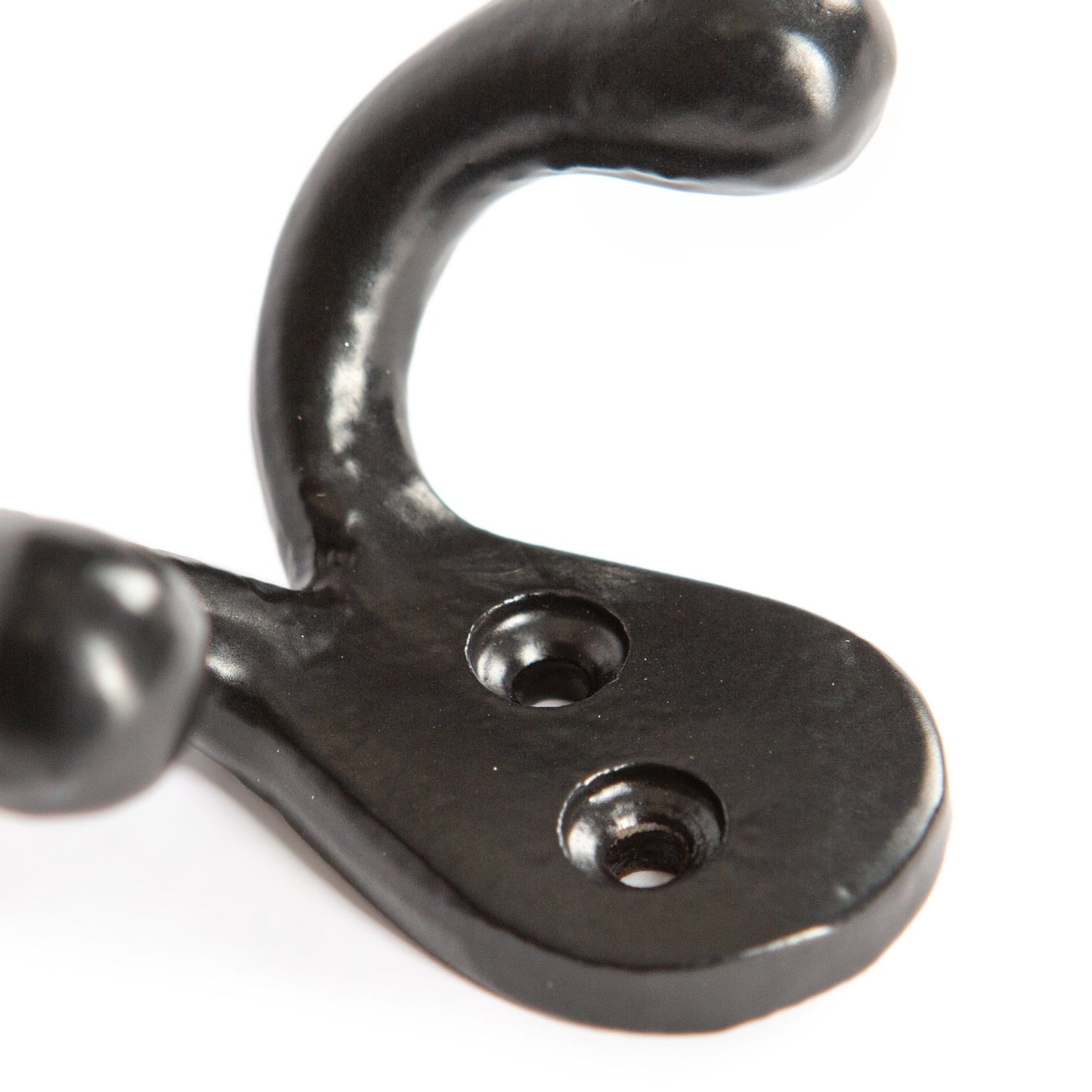 70mm x 50mm Black Double Coat Hook