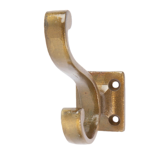 35mm x 80mm Brass Square Back Hat & Coat Hook