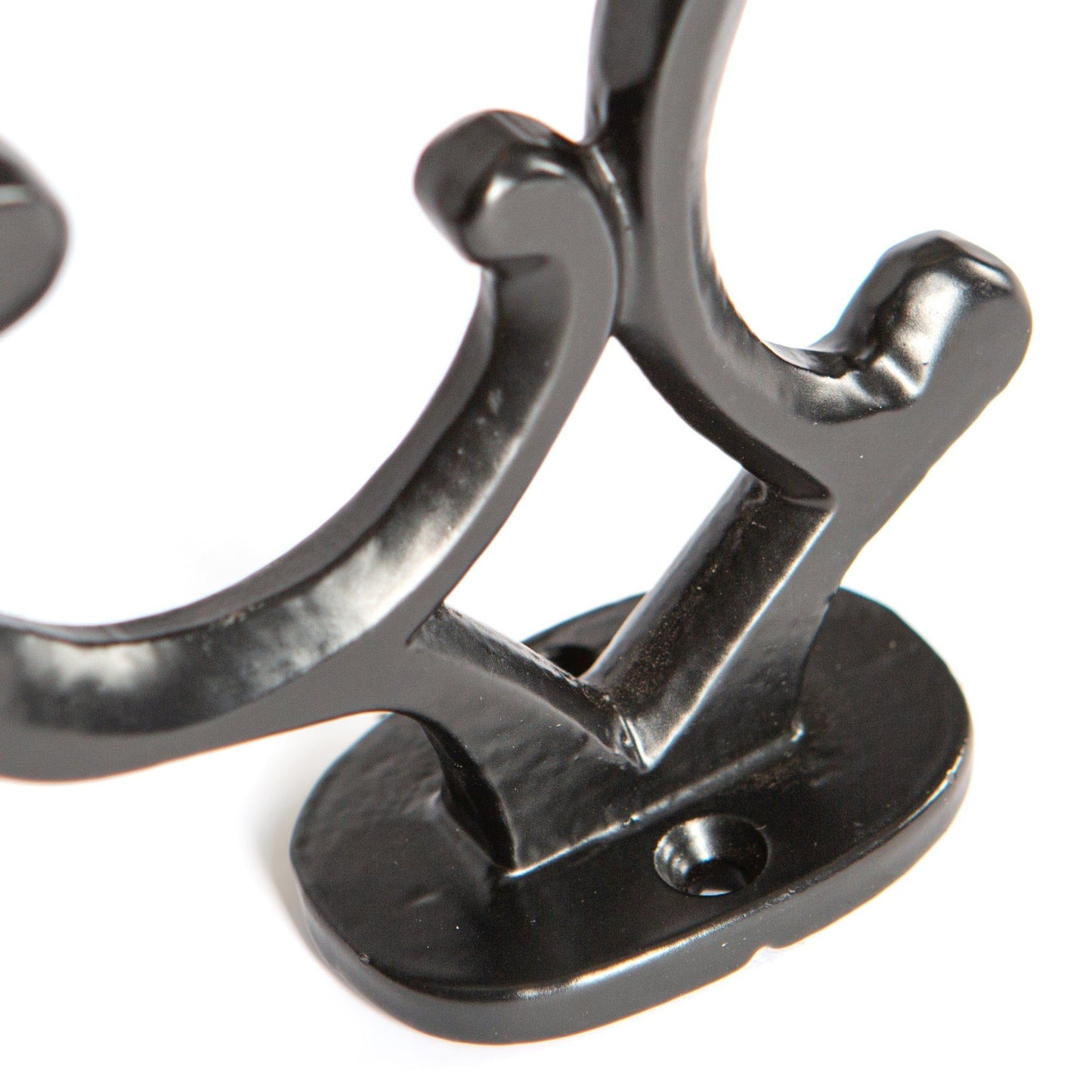 30mm x 130mm Black Ornamental Hat & Coat Hook