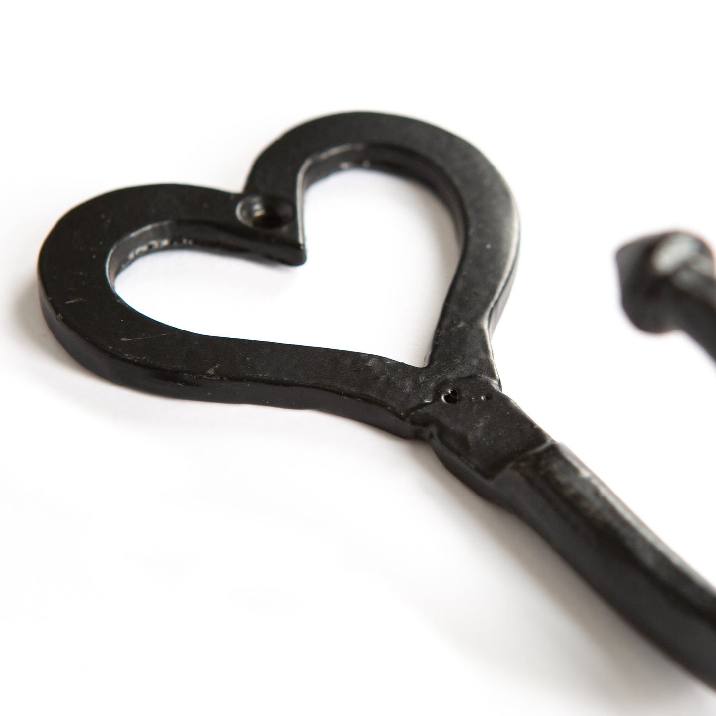 65mm x 130mm Black Single Heart Hook