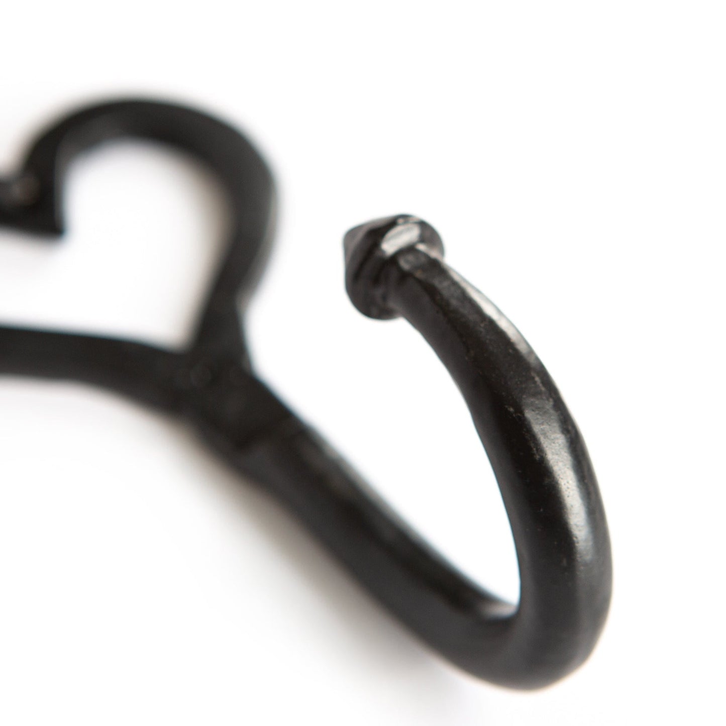 65mm x 130mm Black Single Heart Hook