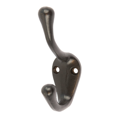 25mm x 80mm Black Narrow Hat & Coat Hook