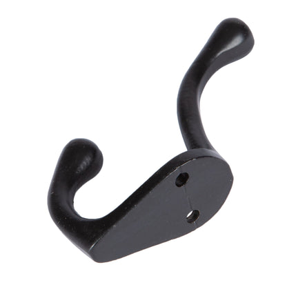 25mm x 80mm Black Narrow Hat & Coat Hook