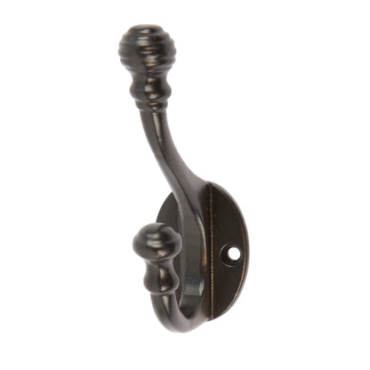 30mm x 95mm Black Ball End Hat & Coat Hook
