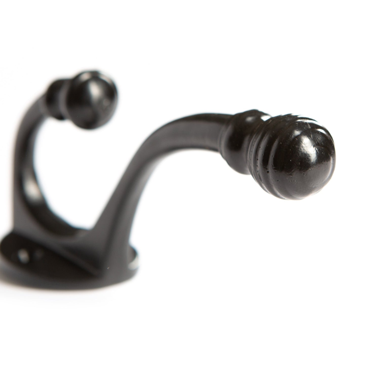 35mm x 135mm Black Ball End Hat & Coat Hook