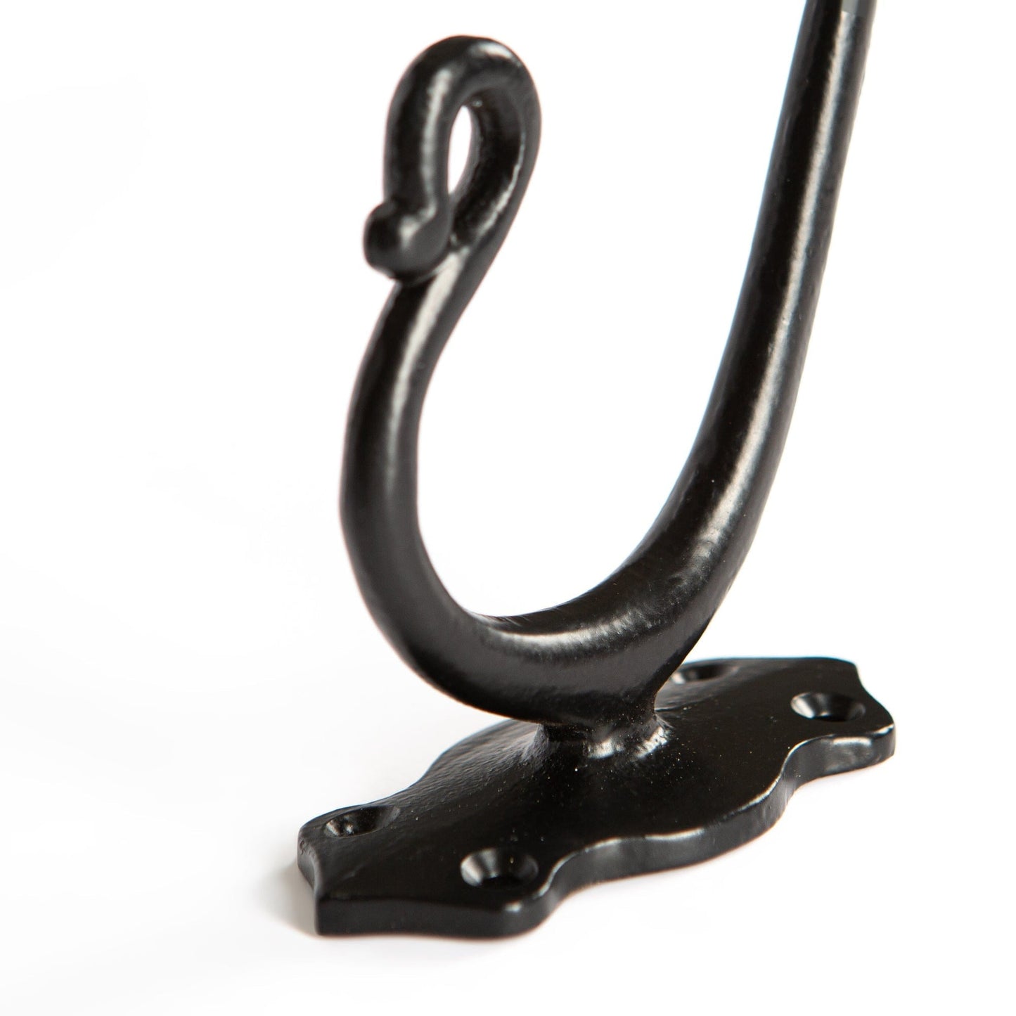 40mm x 140mm Black Curly Hat & Coat Hook