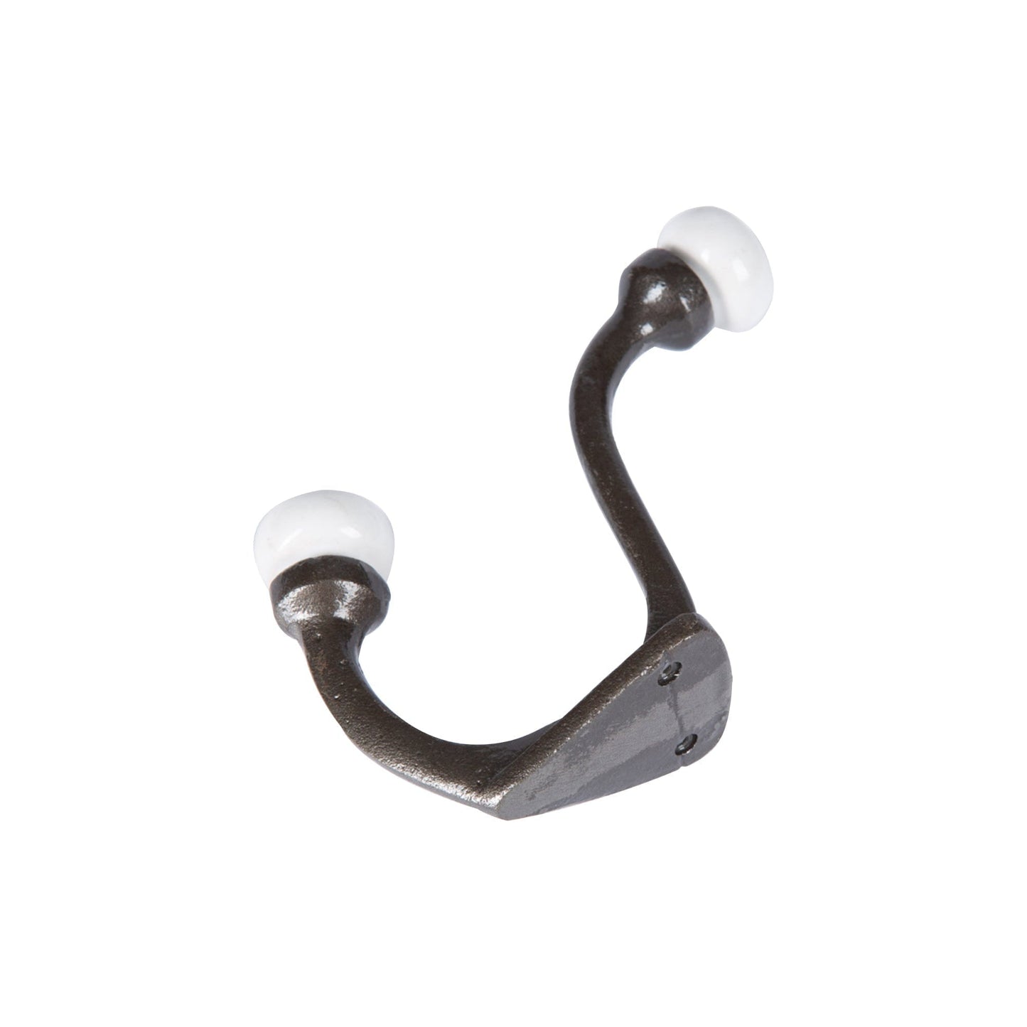 30mm x 105mm White Ceramic Ball Raw Hat & Coat Hook