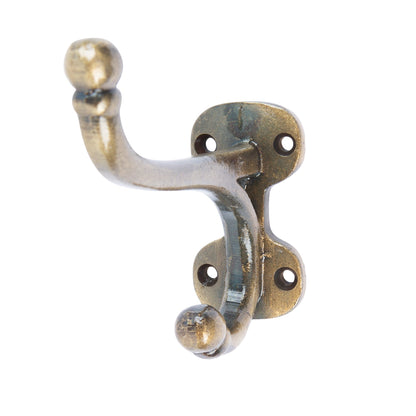 35mm x 85mm Flat Top Ball End Brass Hat & Coat Hook