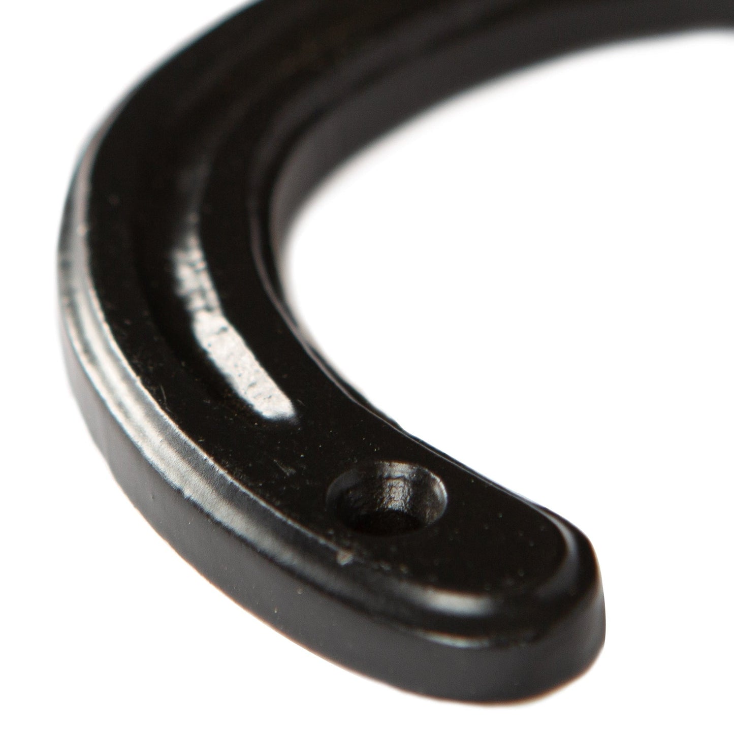 100mm x 110mm Black Horse Shoe Double Coat Hook
