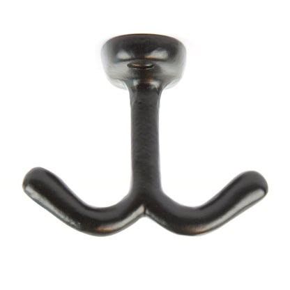 80mm x 60mm Black Double Ceiling Hook