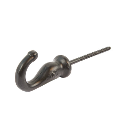 20mm x 35mm Black Screw Hook