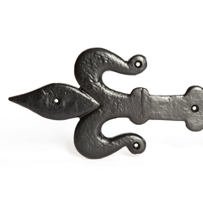 310mm Black Fleur De Lis T-Hinge
