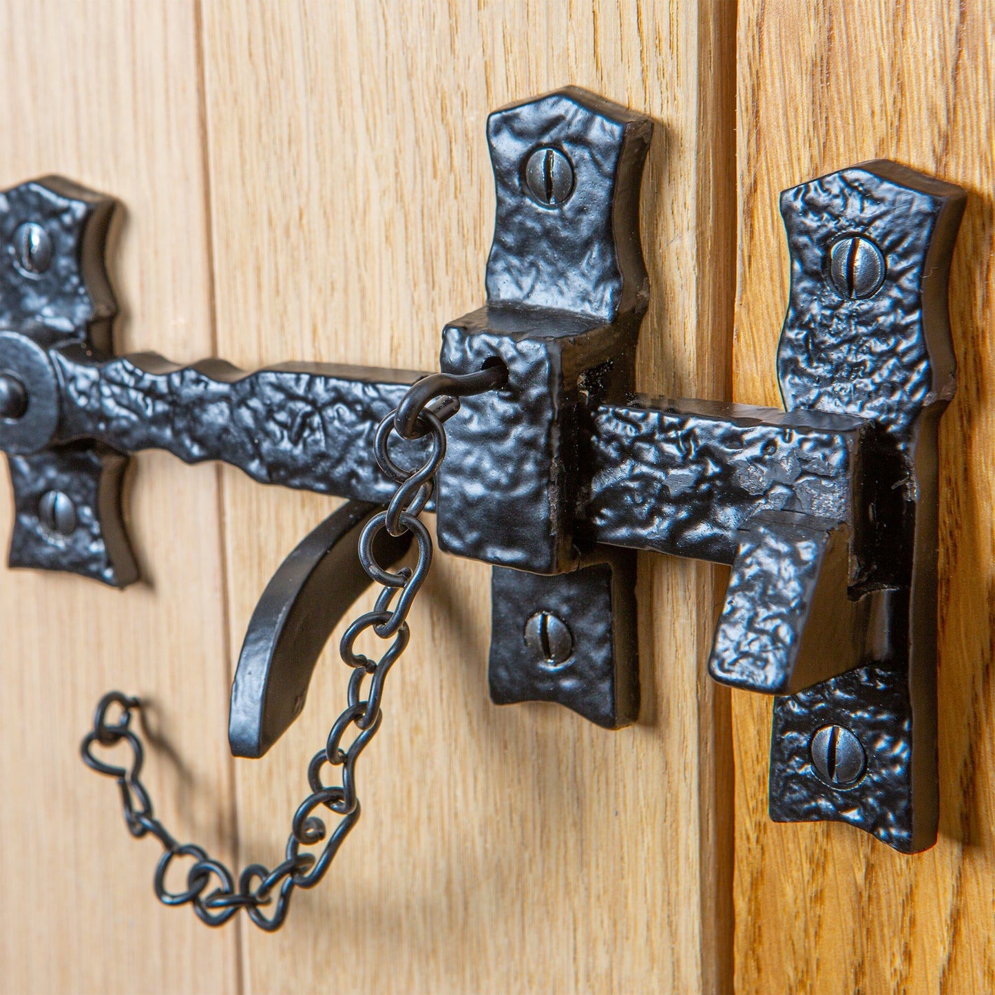 240mm Black Rustic Suffolk Latch