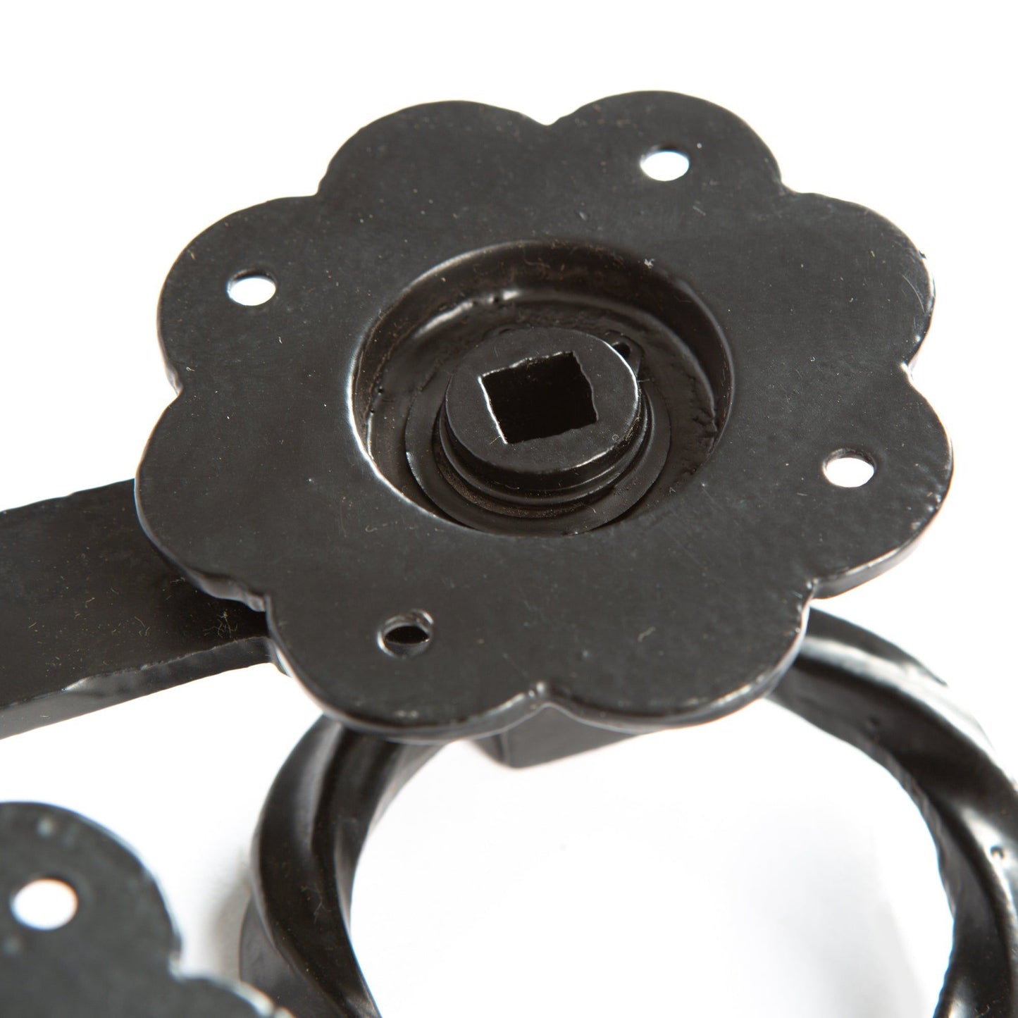 195mm Black Rose Ring Gate Latch