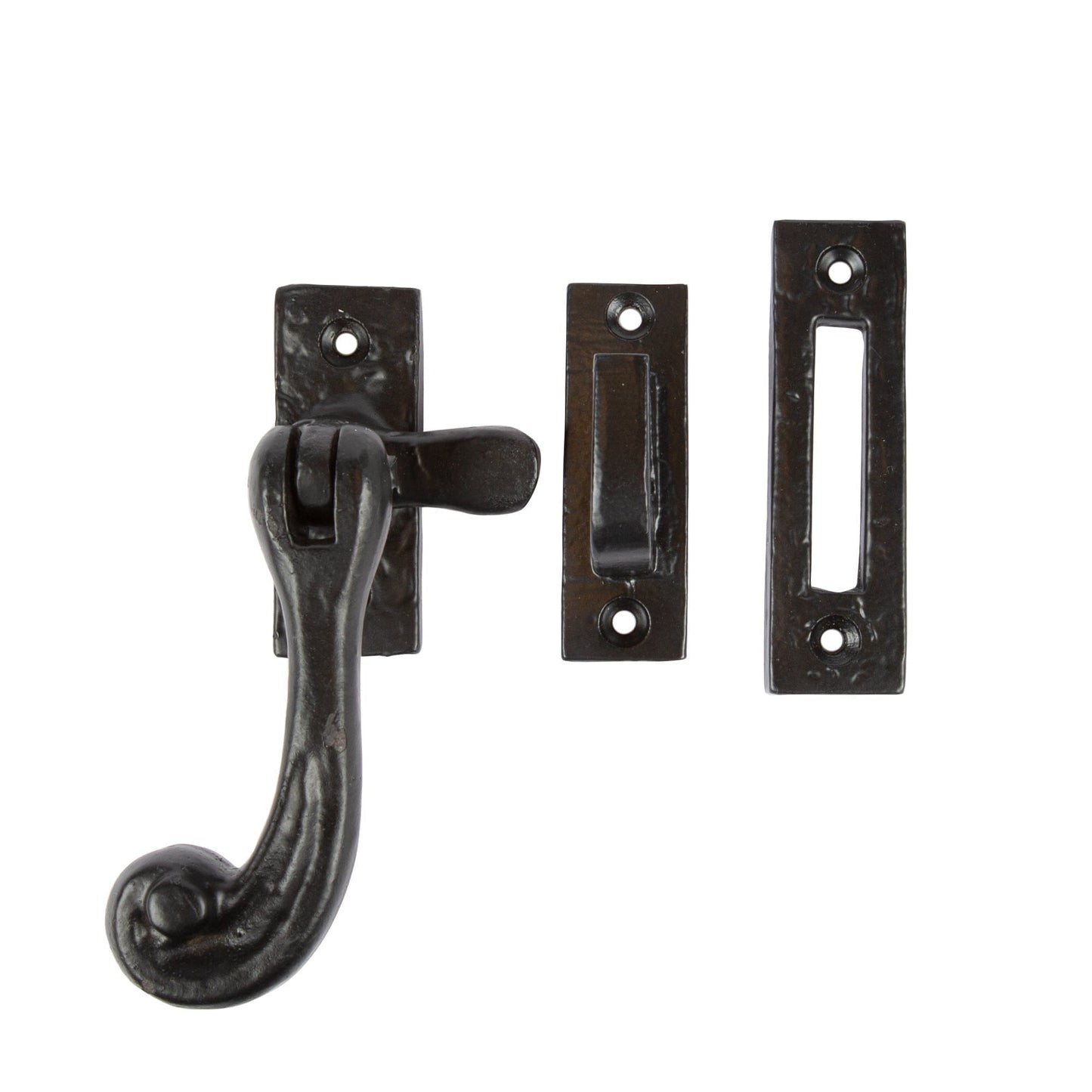 45mm x 110mm Black Rustic Left Handed Window Fastener