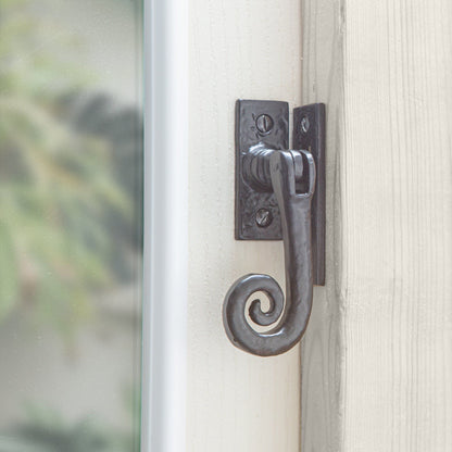 46mm x 108mm Black Curly Tail Left Handed Window Fastener