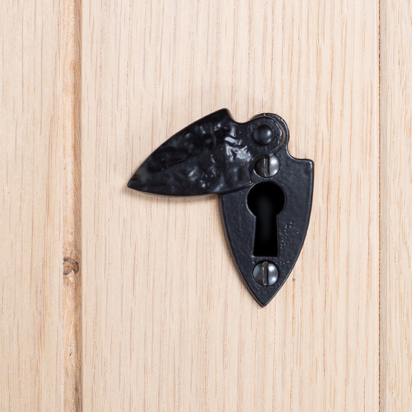 30mm x 55mm Black Arrowhead Escutcheon Plate with Cover