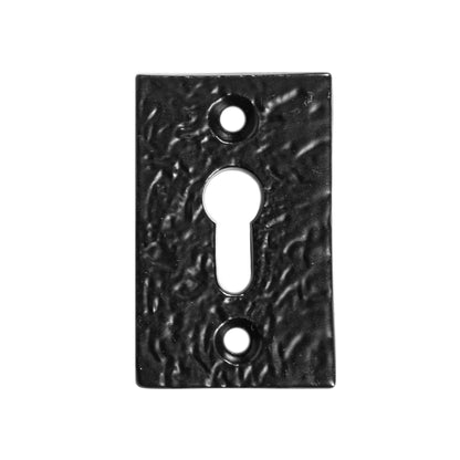 30mm x 50mm Black Rectangular Escutcheon Plate