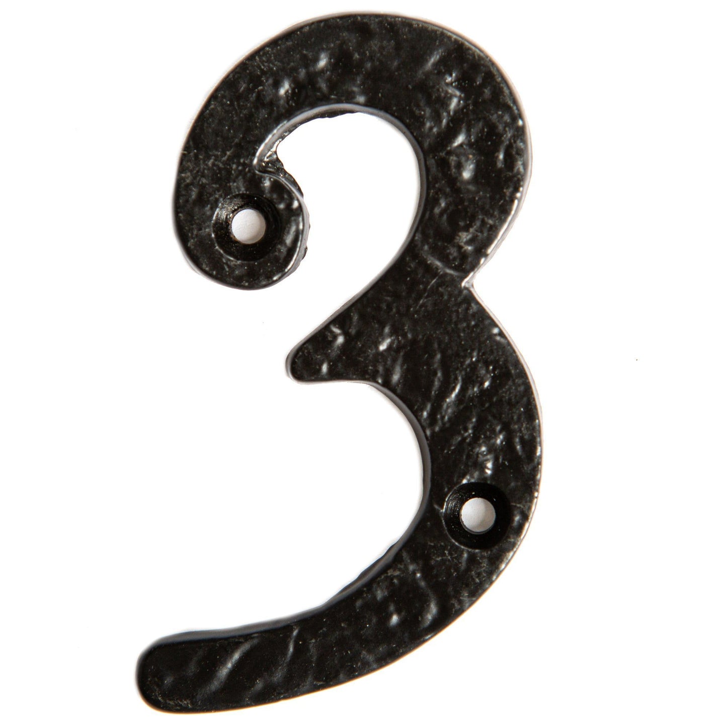 80mm Black Rustic Iron House Number 3