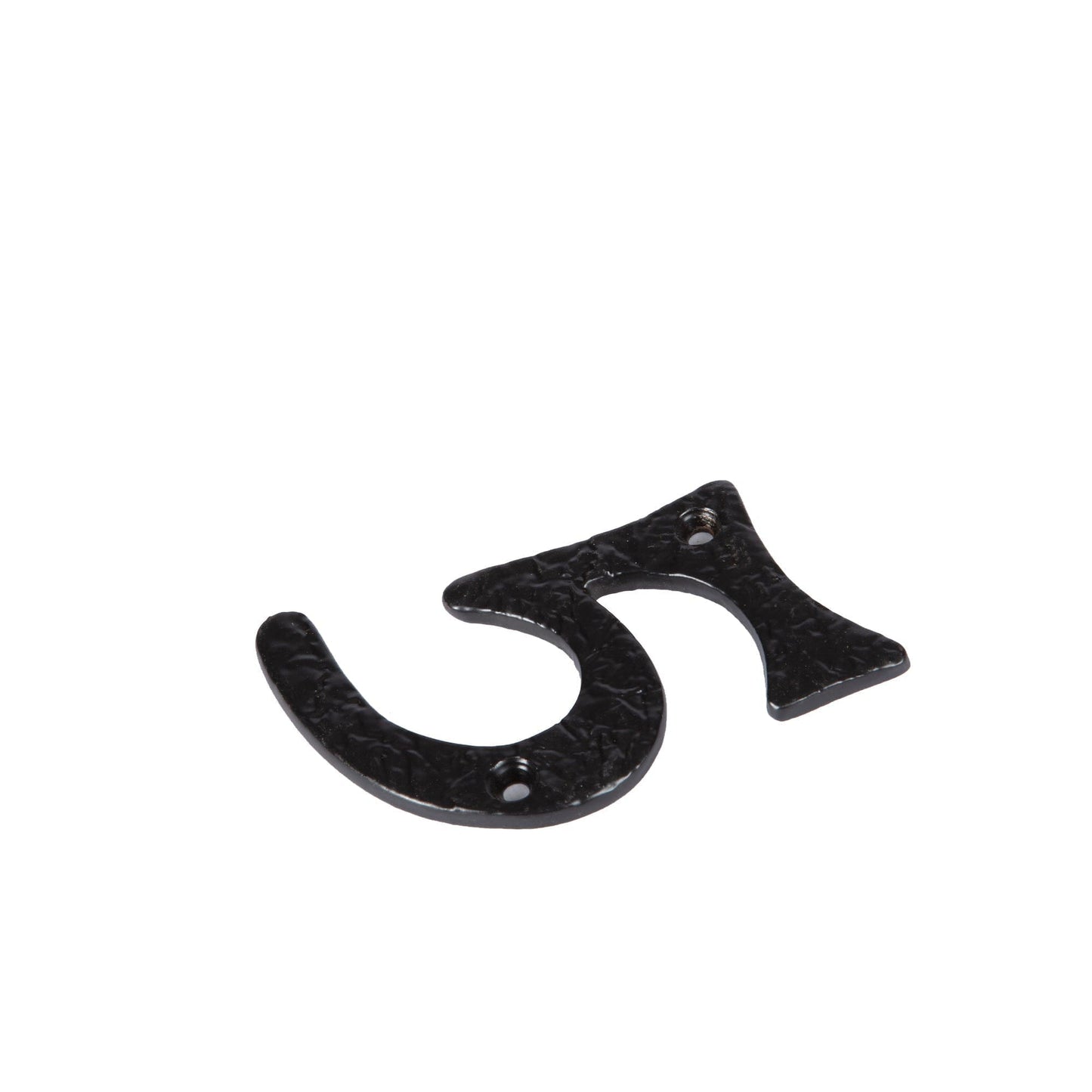 80mm Black Rustic Iron House Number 5