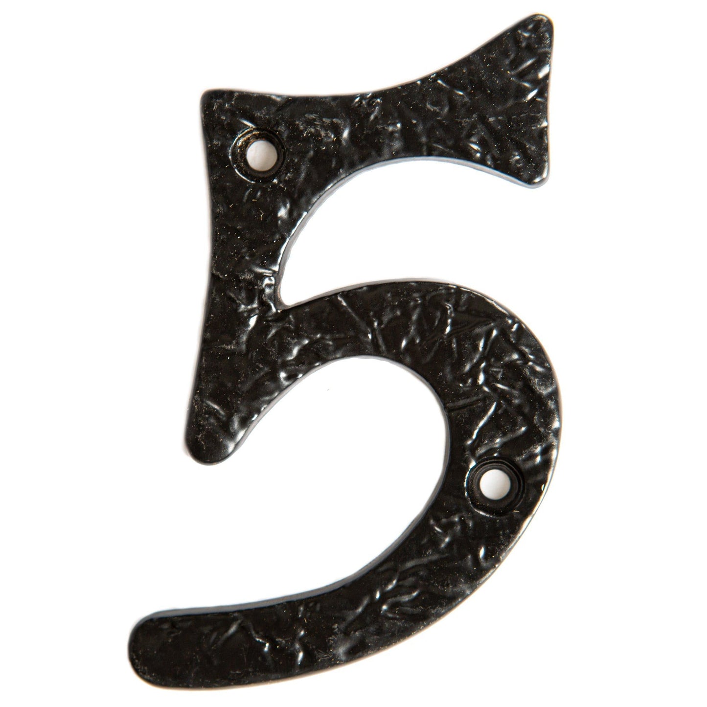 80mm Black Rustic Iron House Number 5