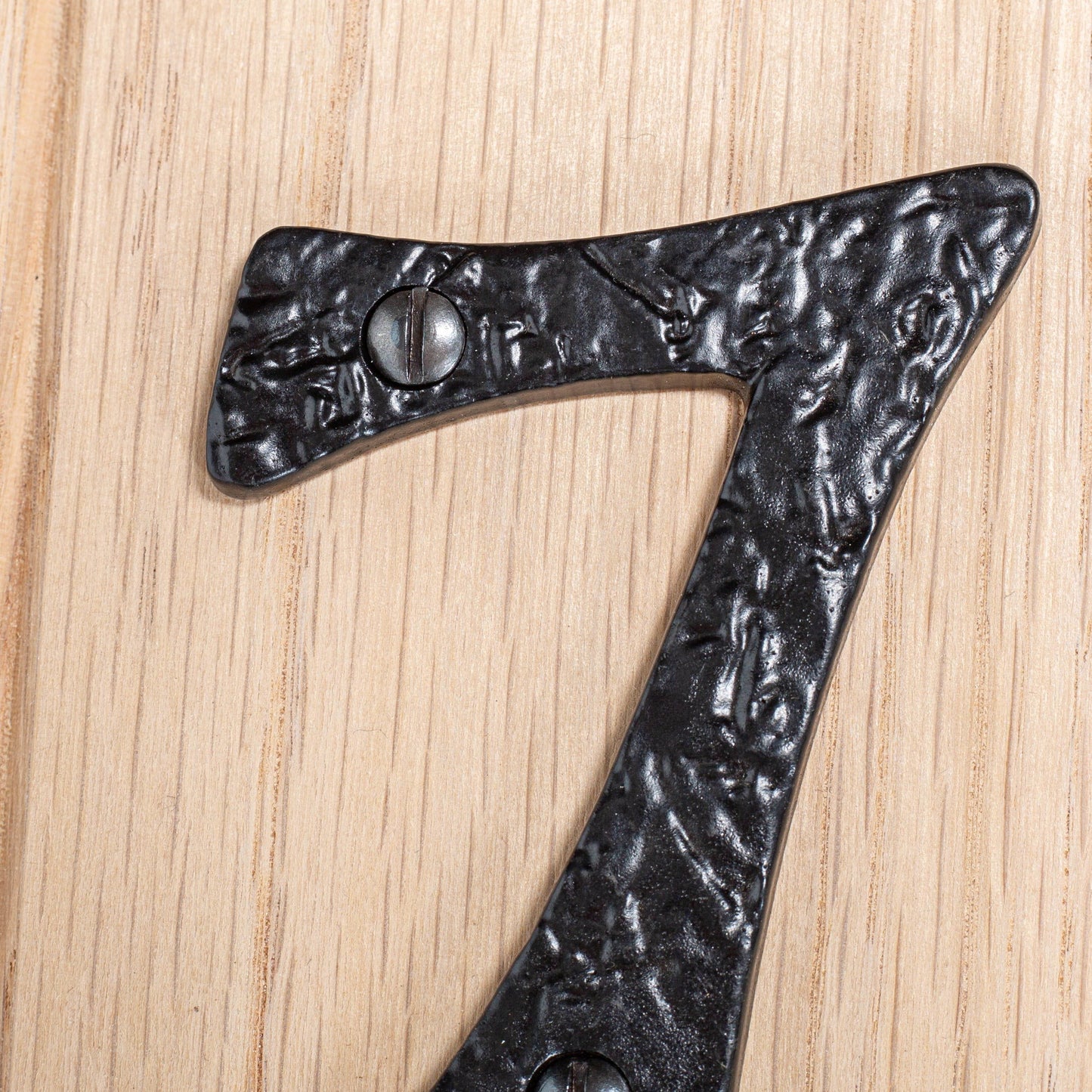 80mm Black Rustic Iron House Number 7