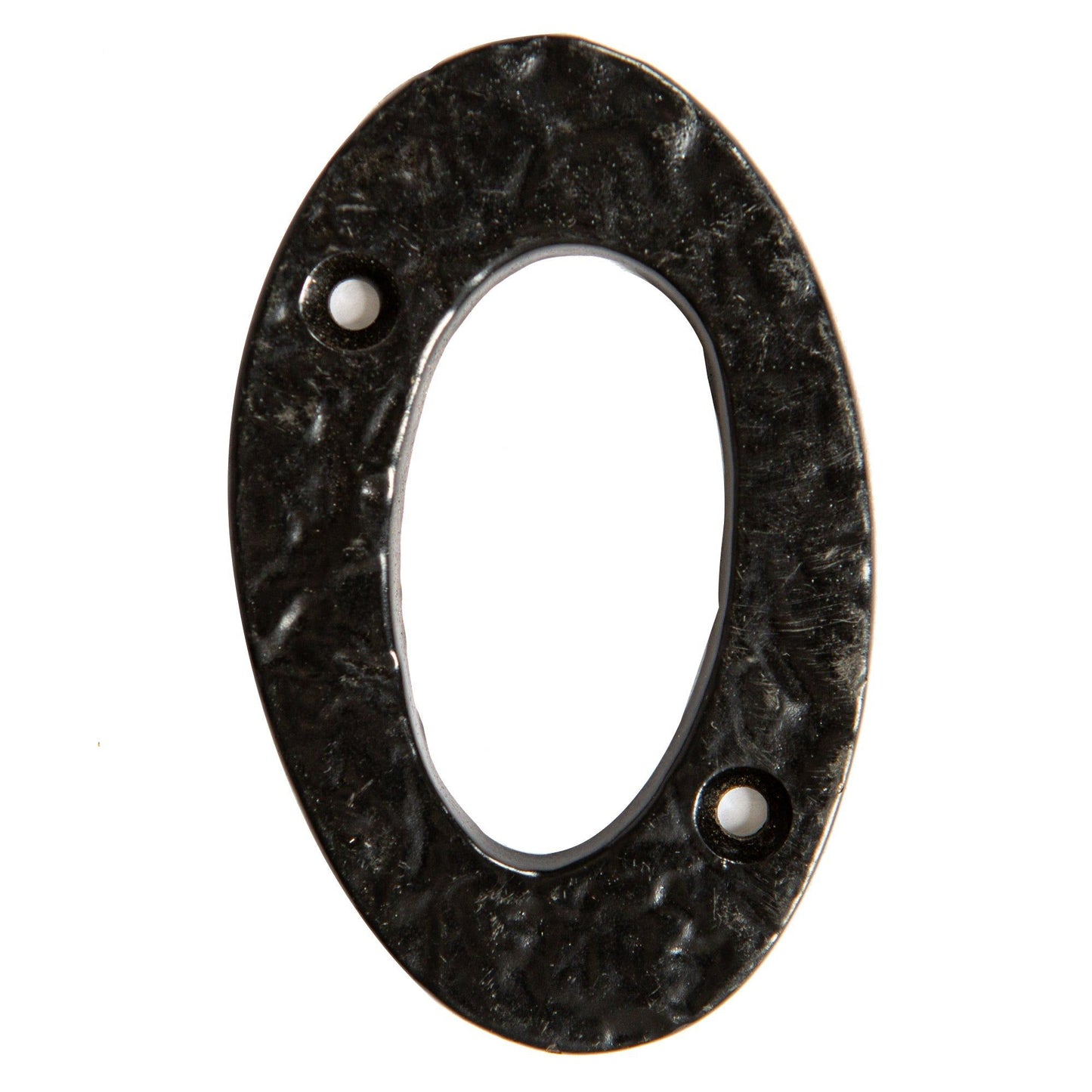 80mm Black Rustic Iron House Number 0