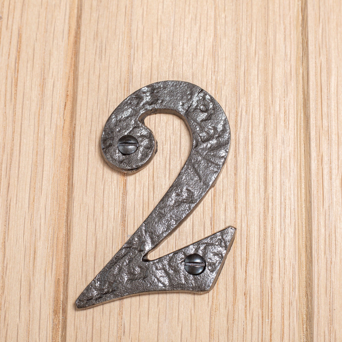 80mm Grey Rustic Iron House Number 2