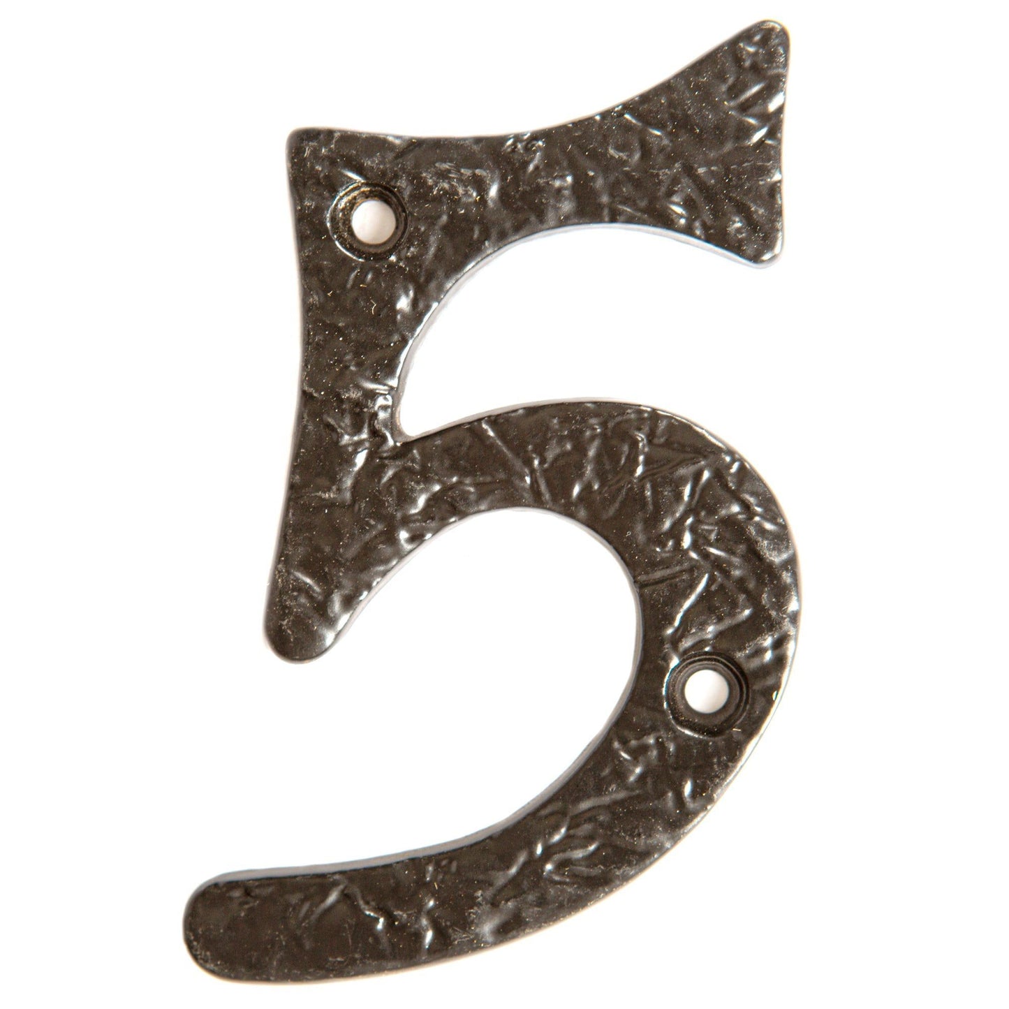 80mm Grey Rustic Iron House Number 5