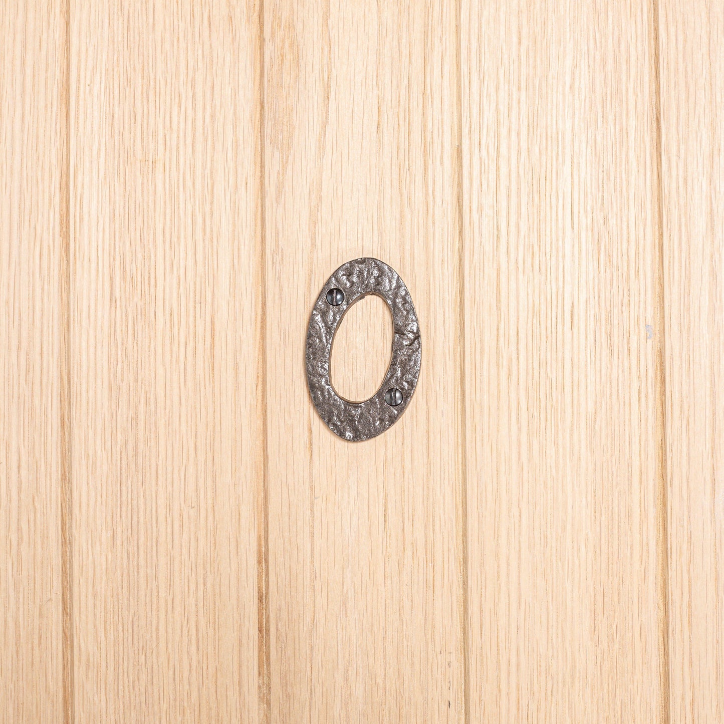 80mm Black Rustic Iron House Number 0