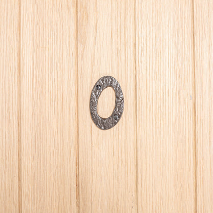 80mm Black Rustic Iron House Number 0