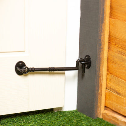 225mm Black Ornate Cabin Hook and Eye