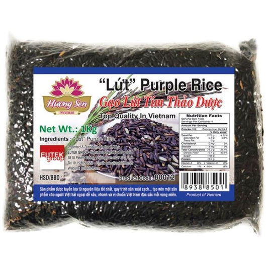 HUONG SEN Lut Purple Rice Gao Lut Tim Thao Duoc 1kg