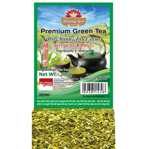 HUONG SEN Premium Green Tea Tra Xanh Tan Cuong Thuong Hang 200g