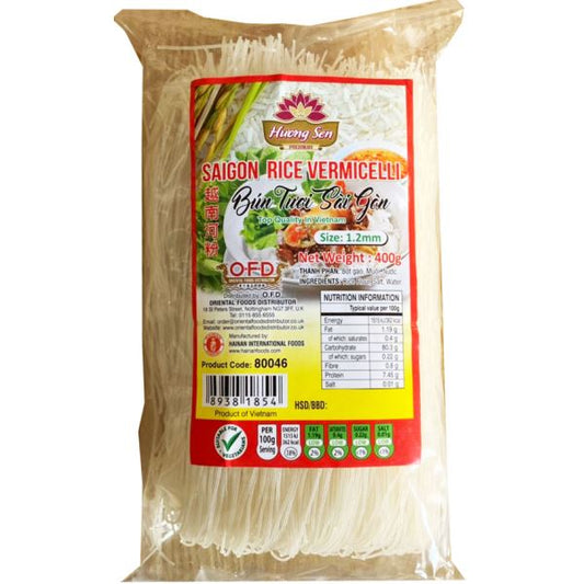 HUONG SEN Saigon Rice Vermicelli Bun Tuoi Sai Gon 1.2mm 400g