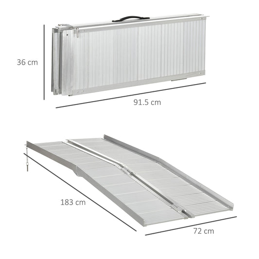 Textured Aluminium Folding Wheelchair Ramp