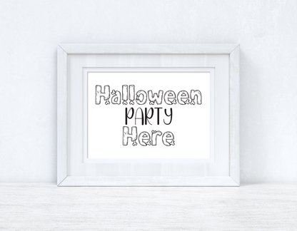 Halloween Party Here Landscape Autumn Seasonal Wall Home Decor Print