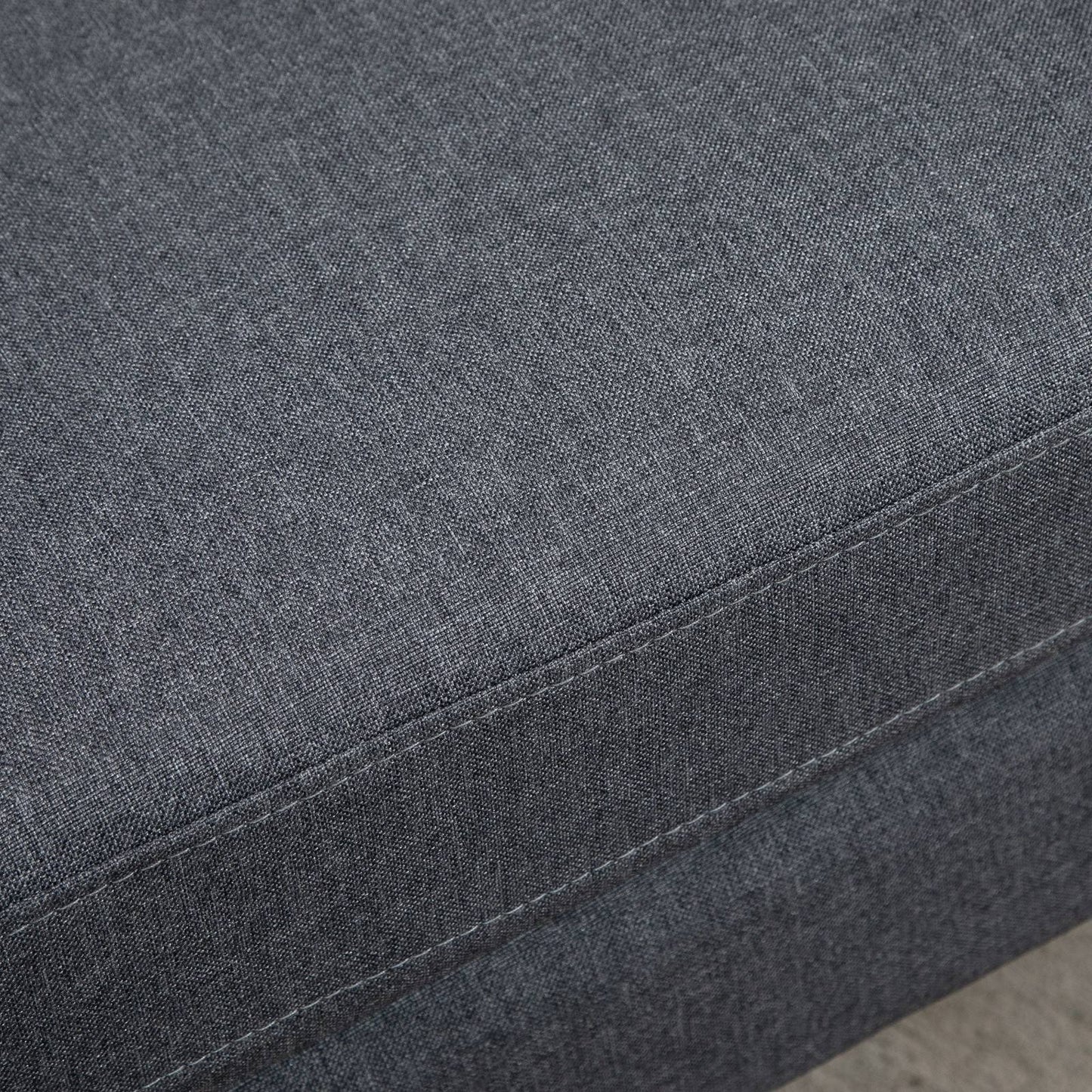 Two-Seater Slanted Back Sofa - Grey