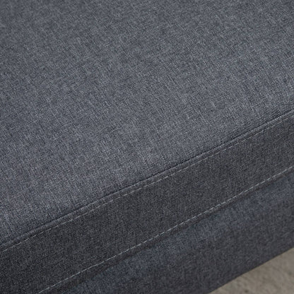Two-Seater Slanted Back Sofa - Grey