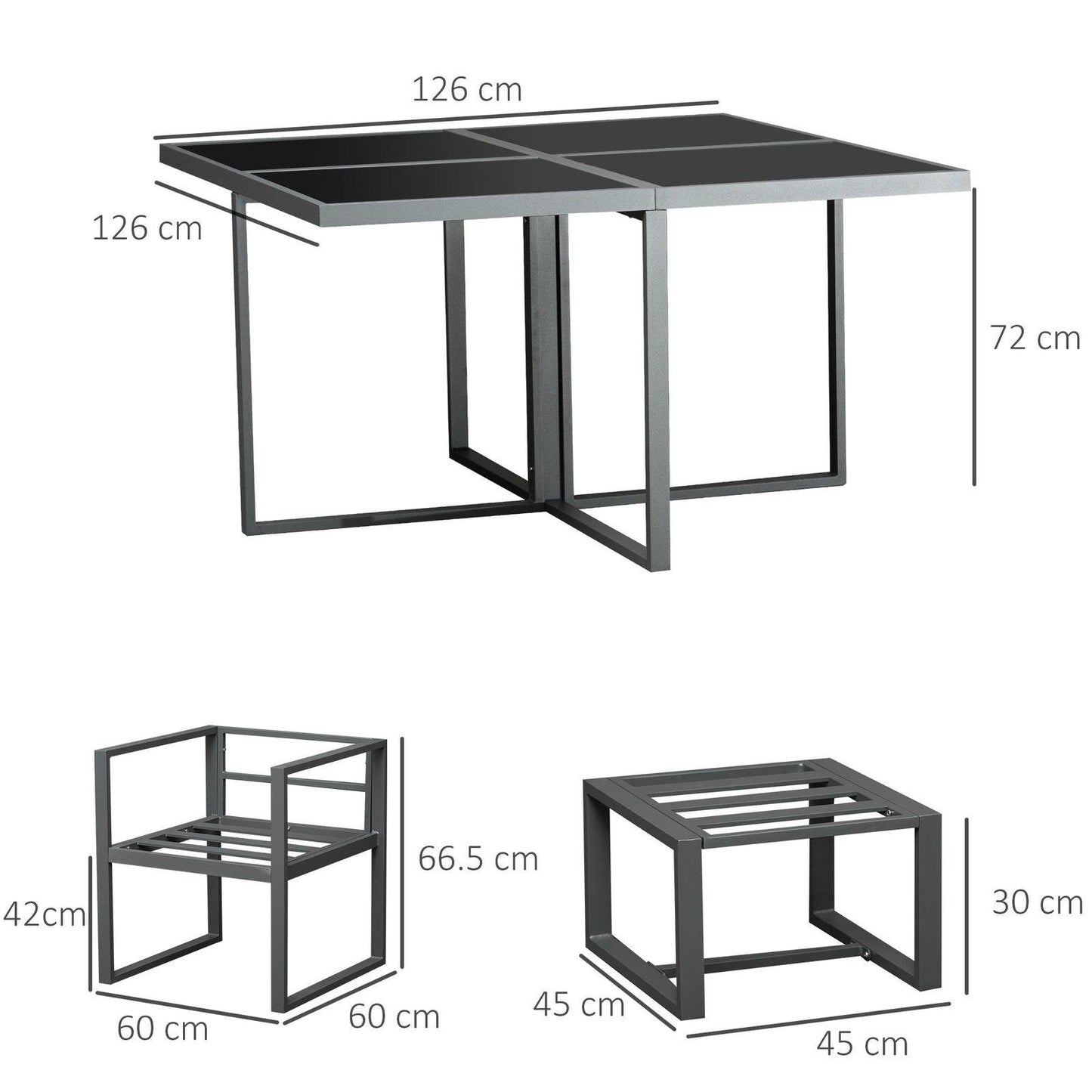 9-Piece Patio Dining Sets W/ 4 Cushioned Chairs 4 Ottoman Table Garden Backyard