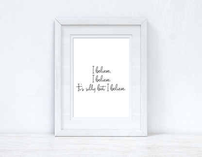 I Believe,I Believe Christmas Seasonal Wall Home Decor Print