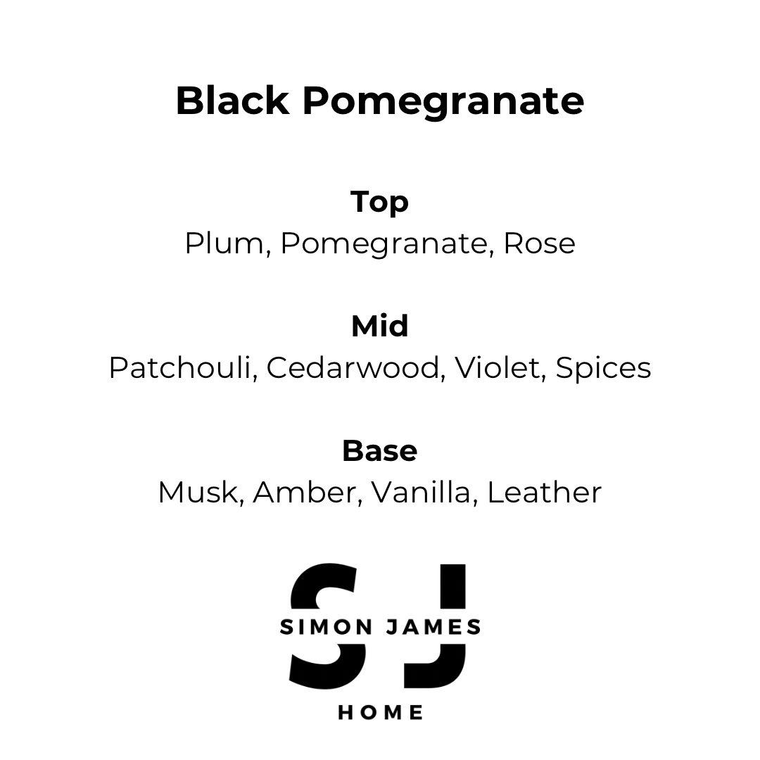 Black Pomegranate Handmade Soy Wax Candle