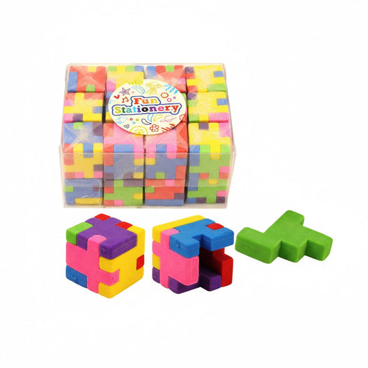 Puzzle eraser cube