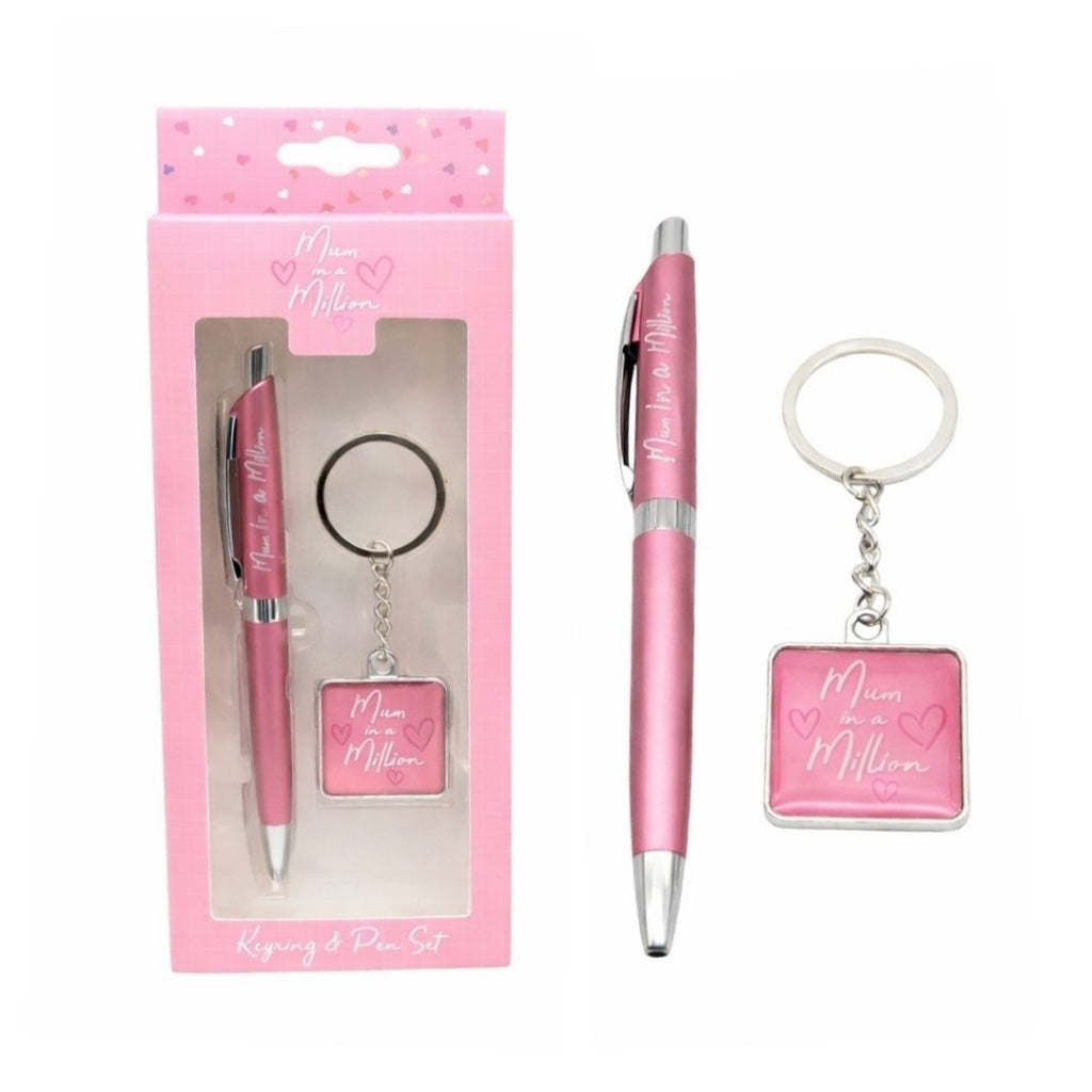 Mum in a million keyring and pen set