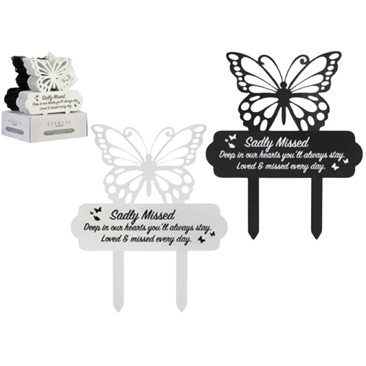 Memorial butterfly plaque