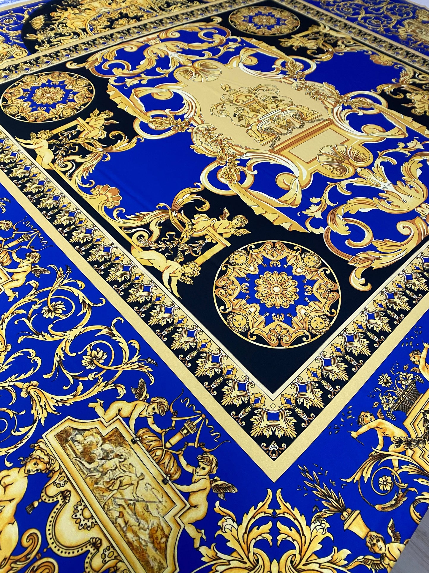 Royal Blue Baroque Fabric