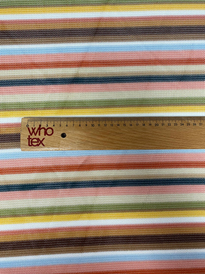 Multicolor Striped Woven Fabric