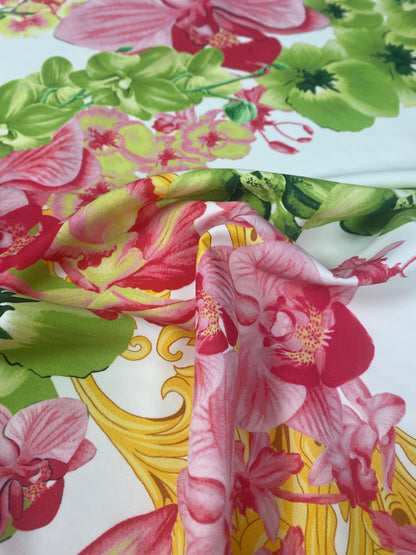 Orchid Swirl Print Fabric